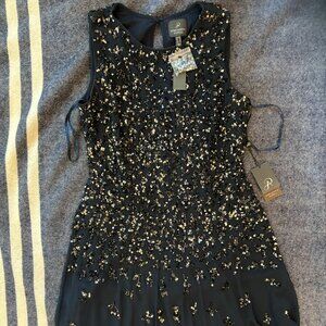 Andrianna Papell Midnight Blue Knee Length Party Dress